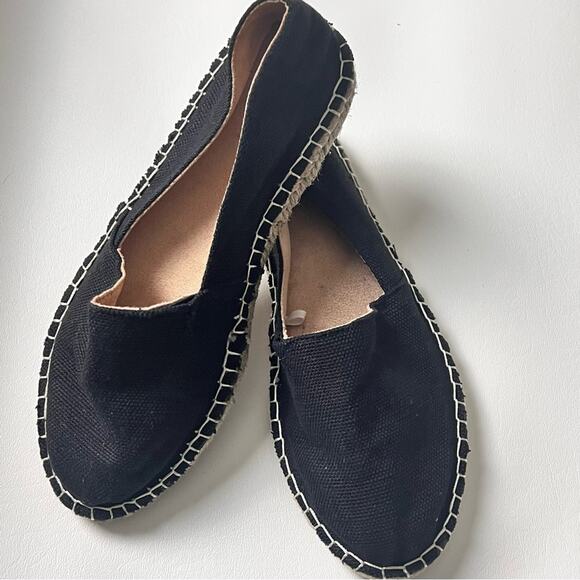 Old Navy Womens Black Canvas Espadrille Flats for Women Sz 6.5 - Picture 4 of 8